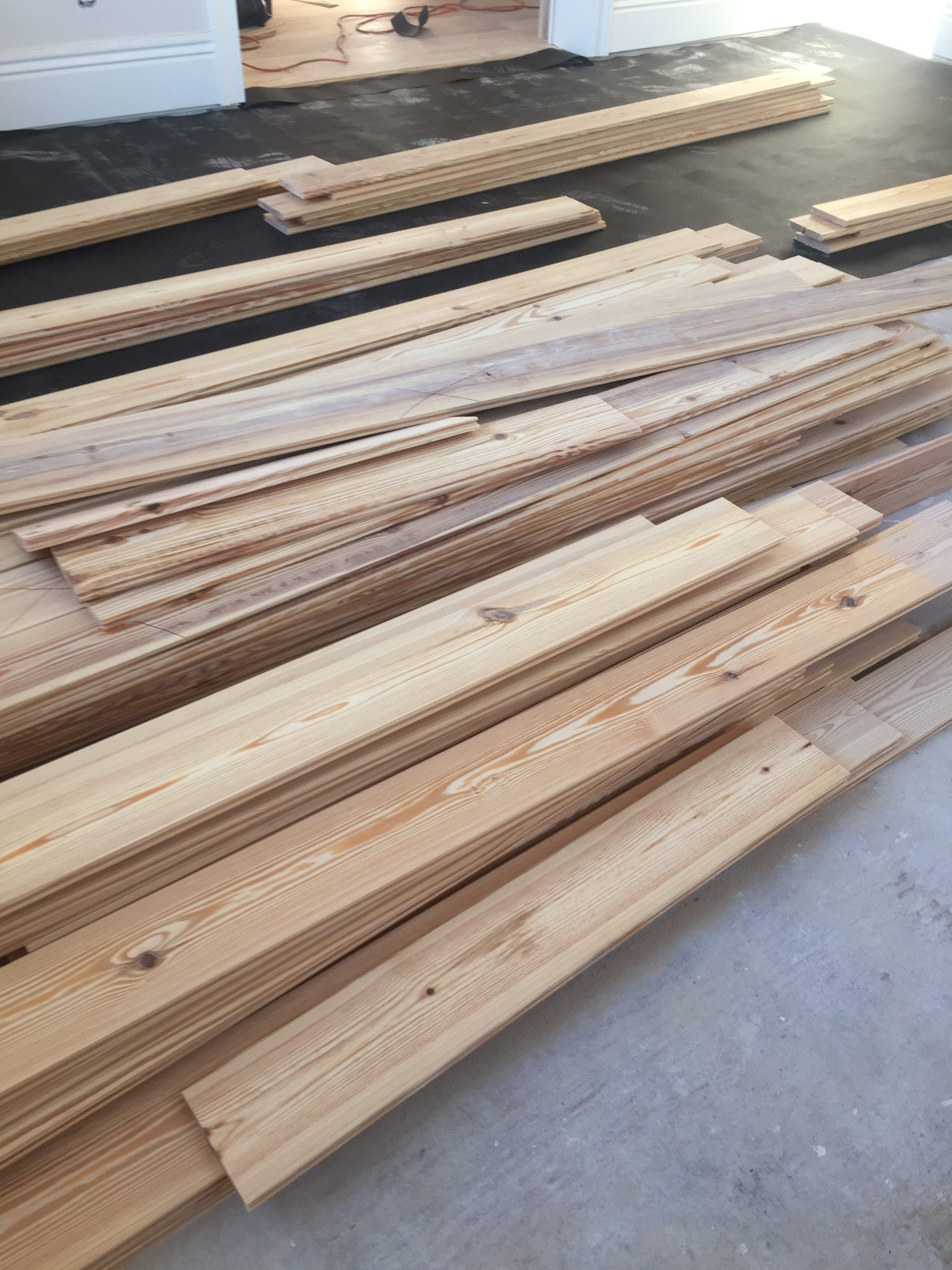 Pile of wooden planks
